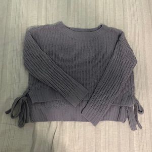 Cropped purple cozy sweater